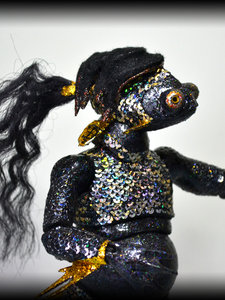 Art Bjd Furry Black Moor Goldfish, Fantasy Bjd